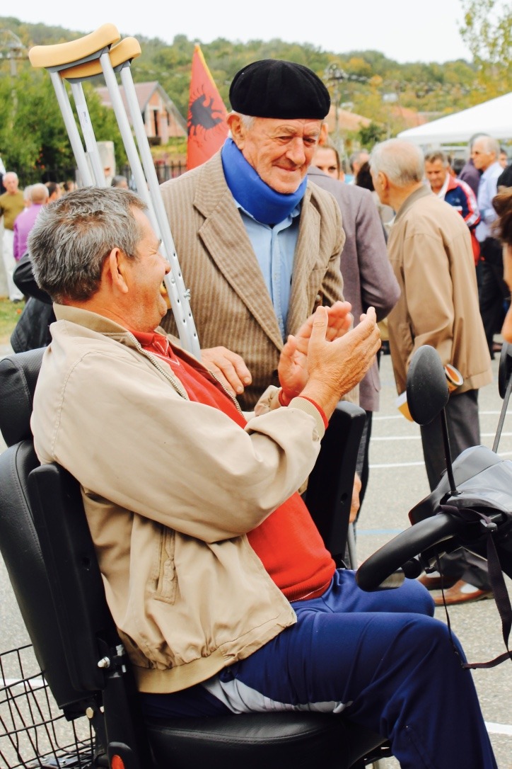 Photo of an Albanian man in public