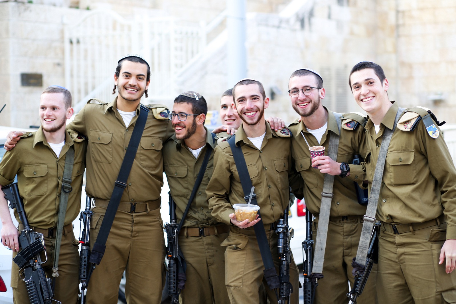 Photo of men in uniform in Jerusalem
