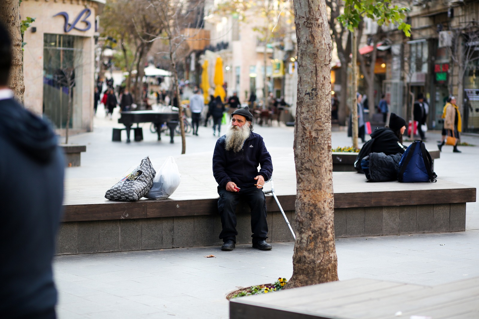 Photo of an old man in Jerusalem